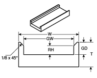 Guide Rail Wear Strip Profile 3