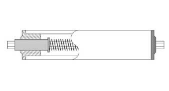 Slip-on conveyor roller - PRES-SAN MAKİNA - driven / coated / rubber