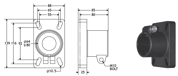 Side Guide Bracket - GRB-Plastic1