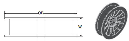 Flat Belt Idler Pulley