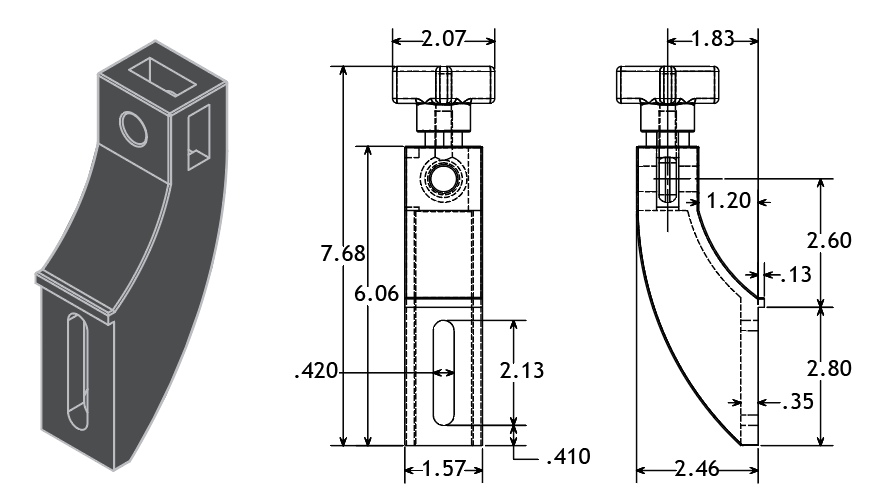 Side Guide Bracket With Eye-Bolt