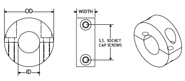 POBCO Two Piece Shaft Collar