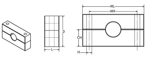 Two Piece Pillow Block Mount