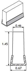 #60 ANSI Extended Chain Track Track Sanitary Guide Rail