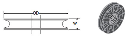 Round Belt Idler Pulley